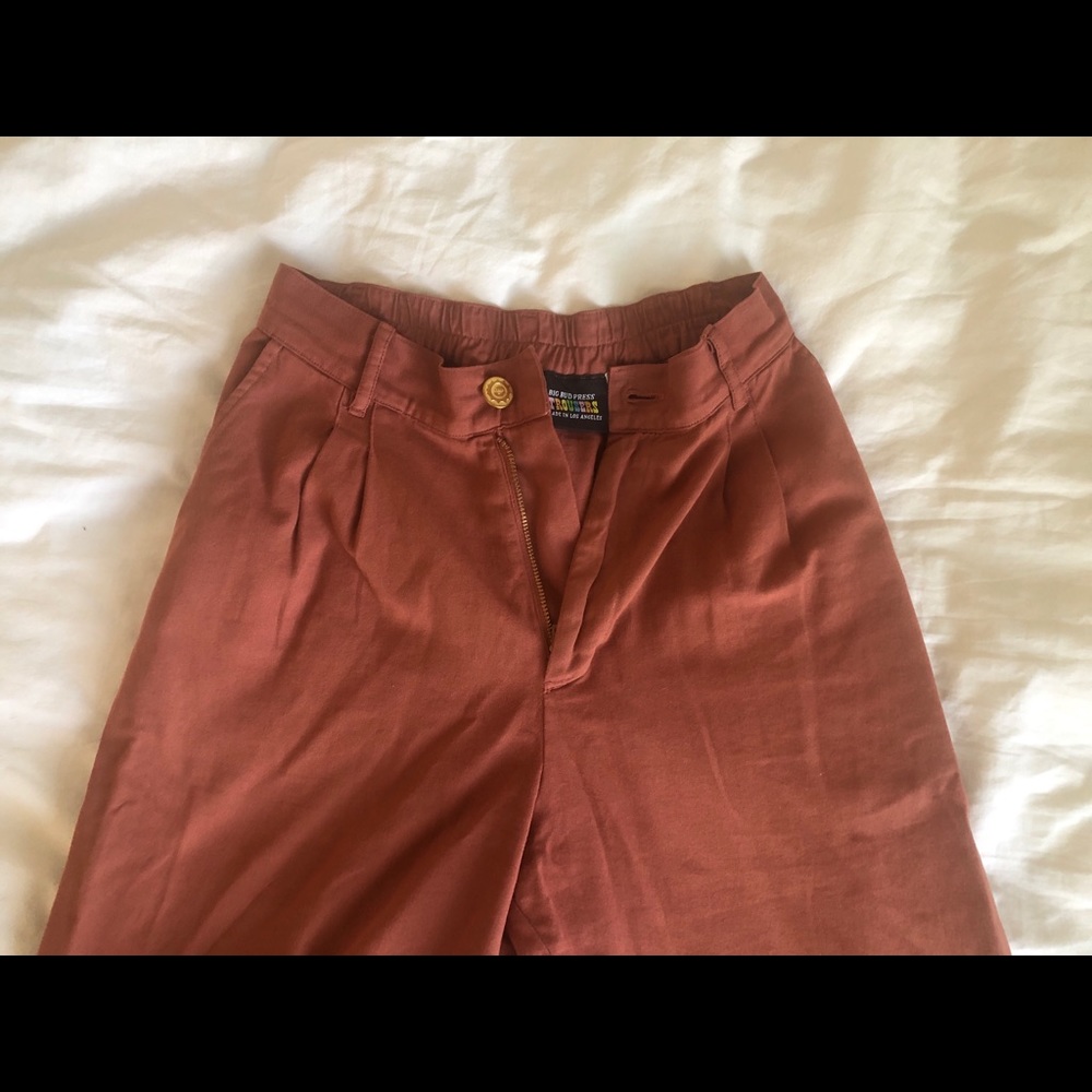 XS Big Bud Press Trousers in Clay Red